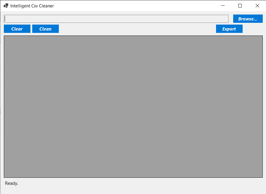 Intelligent CSV Cleaner desktop software interface